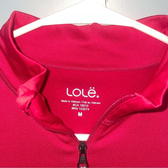 Lole Hot Pink Quarter Zip Pullover Medium - Picture 2 of 5